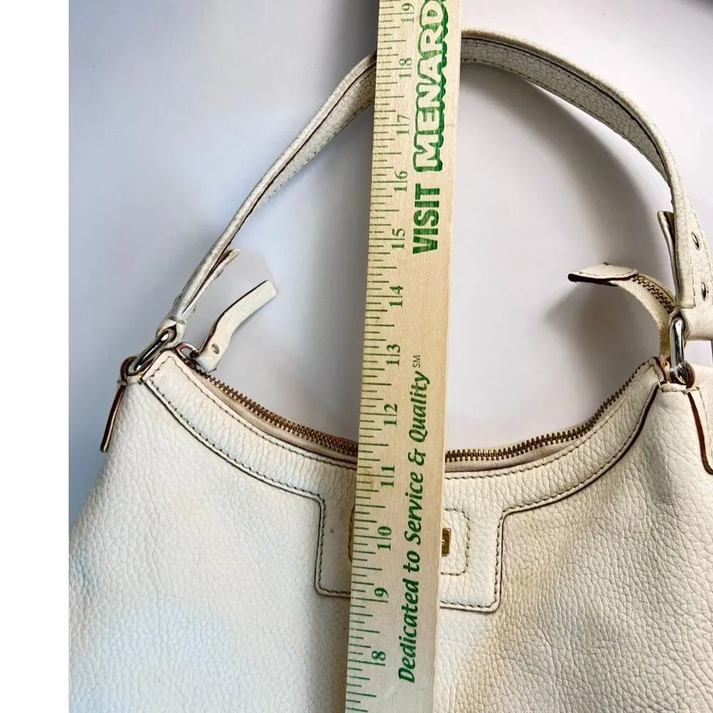 Kate Spade Women's Hudson Ivory Pebble Leather Large Hobo Shoulder Bag